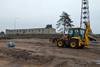 The image shows consruction work taking place on Klaipėda's hydrogen station