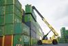 Hyster's new six-high reachstacker is enabled by a longer boom