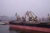 A recent explosion at Dalian has stopped operations at the port. Photo: P Louis