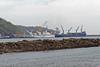 Puerto Caldera - two ships at port with a breakwater in the foreground
