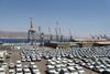 Port Strategy: Israel's ports, including Eilat (pictured), have been crippled by strikes