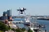 Drone at the Port of Hamburg