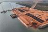 The image shows the latest progress at Pilbara Ports Lumsden Point development in the Port of Port Hedland