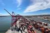 The image shows a wide angle shot of Yilport Liscont Portugal