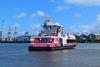 Hybrid ferry at the Port of Hamburg