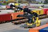 Hyster equipment on the quayside at Liverpool