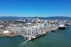 Aerial shot of Howard Property at the Port of Oakland, California