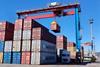 The image shows the Liebherr RTGs in action at Conateco in Italy