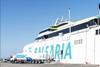 The Baleària fast ferry Margarita Salas on the quayside refuelling with bioLNG