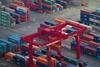 A shot of port equipment at Busan New Port