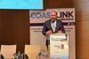 Johan-Paul Verschurre, director, Rebel Ports & Logistics on the podium