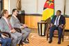 The photo shows Sultan Ahmed bin Sulayem, CEO of DP World, meeting with Mozambique’s President Filipe Nyusi in New York
