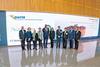 The image shows a group of officials meeting to discuss the process on the California/Shanghai green shipping corridor