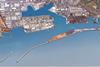 Image of a new embankment at the Port of Barcelona