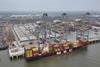 The image shows MSC Sena arriving at London Gateway DP World