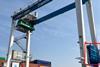 RTG crane fitted with a hydrogen fuel cell