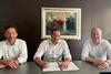 (l-r) Gordon Friza, CFO driveMybox; Constantinos Mouskos, CEO driveMybox Greece and Patrick Jandt, CEO driveMybox