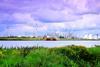 Landscape of Port and industrial estate of Moerdijk