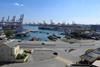 The image shows current/future skyscrapers and surroundings of Colombo Harbour