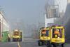 Hyster forklifts at Berth 55 at the Port of Los Angeles