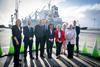 (l-r) Jess Morden, MP for Newport East; Ashley Curnow, divisional port manager (ABP); John Griffiths, MS for Newport East; Julian Walker, chief commercial officer and regional director (ABP); Jayne Bryant, MS for Newport West; Ruth Jones, MP for Newport W