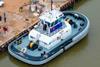 Pictured is the eWolf electric tug at the Port of San Diego