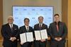 Members of DP World and ITOCHU at a memorandum of understanding signing ceremony