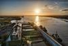 Sun rises over Tilbury Riverside Station