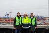 The image shows Passify founders (Nico Marks (left) and Marcel Lindemann (right)) and Rebecca Vick, director of container development, at CTA