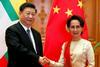 President Xi Jinping and Aung San Suu Kyi Credit: Reuters