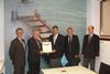 Presentation of the 1,000th FutureShip SEEMP certificate (from left to right): Aristidis Efstathiou, GL business development manager area Southern Europe, Athanasios Reisopoulos, GL area manager, Philippos Efstathiou, owner of EFNAV, Pantelis Ch...