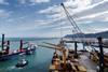 The image shows a wide angle shot of Port Nelson in New Zealand