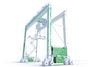 The image shows a Konecranes hybrid RTG