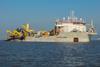 Trailing suction hopper dredger Vasco da Gama at work in Mumbai