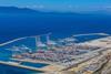 Morocco's rehabilitation and improvement works aim to extend the life of the port structures and improve their resilience to sea level rise, pictured Tanger Med Port