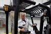 The new forklift features a fully integrated system that generates hydrogen from solar power via an on-site electrolyser