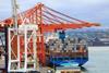 port with container ship