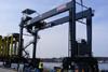 The RTG has a lifting capacity of 45 tonnes