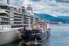 The image shows Seaspan Energy provided LNG bunkering services to Silversea’s Silver Nova from its LNG bunker vessel Seaspan Garibaldi