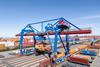 remote control rail gantry crane at the HHLA CTA