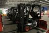 Electric forklifts at Port of Hull