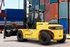 The image shows a Hyster J6-7XD-EC3/4 empty container handler on the quayside