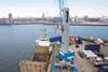 G HMK 7608 Mobile Harbour Crane handling project