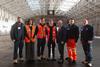 Maritime Minister Mike Kane (third from right) with Forth Ports apprentices and graduates in the historic Tilbury railway station at the Port of Tilbury