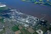 The image shows an overhead shot of the UK Port of Immingham
