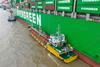 Ship-to-ship transfer of liquefied CO2 at Shanghai