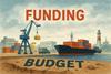 The image shows an AI created graphic detailing EU ports funding woes