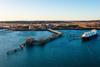 The image shows a wide angle shot of the Port of Dampier Bulk Liquids Berth