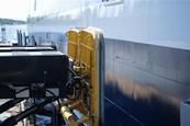 Trelleborg AutoMoor system positioned nex to a ship