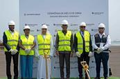 Officials at the groundbreaking ceremony to mark the beginning of construction at the new Luanda Terminal
